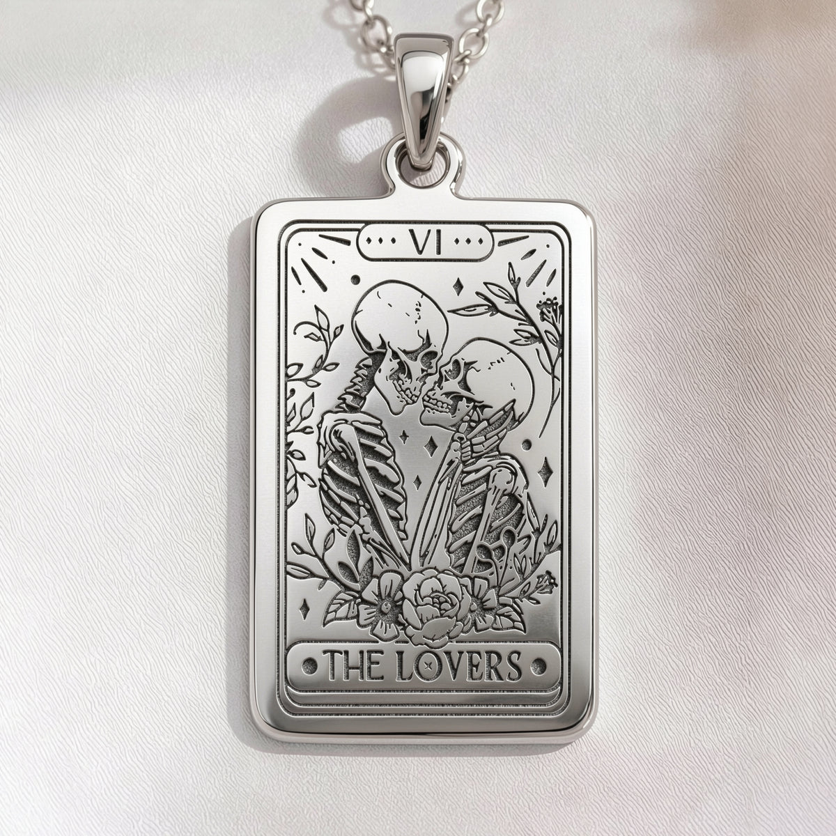 Lover Tarot Necklace | Silver, Gold Plated & Rose Plated Options - Sacred Union Jewelry