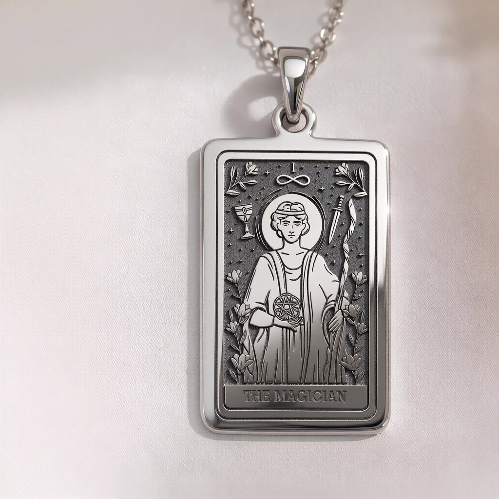 Magician Tarot Rider Waite Necklace | Silver & Plated Options - Occult Arcana Talisman