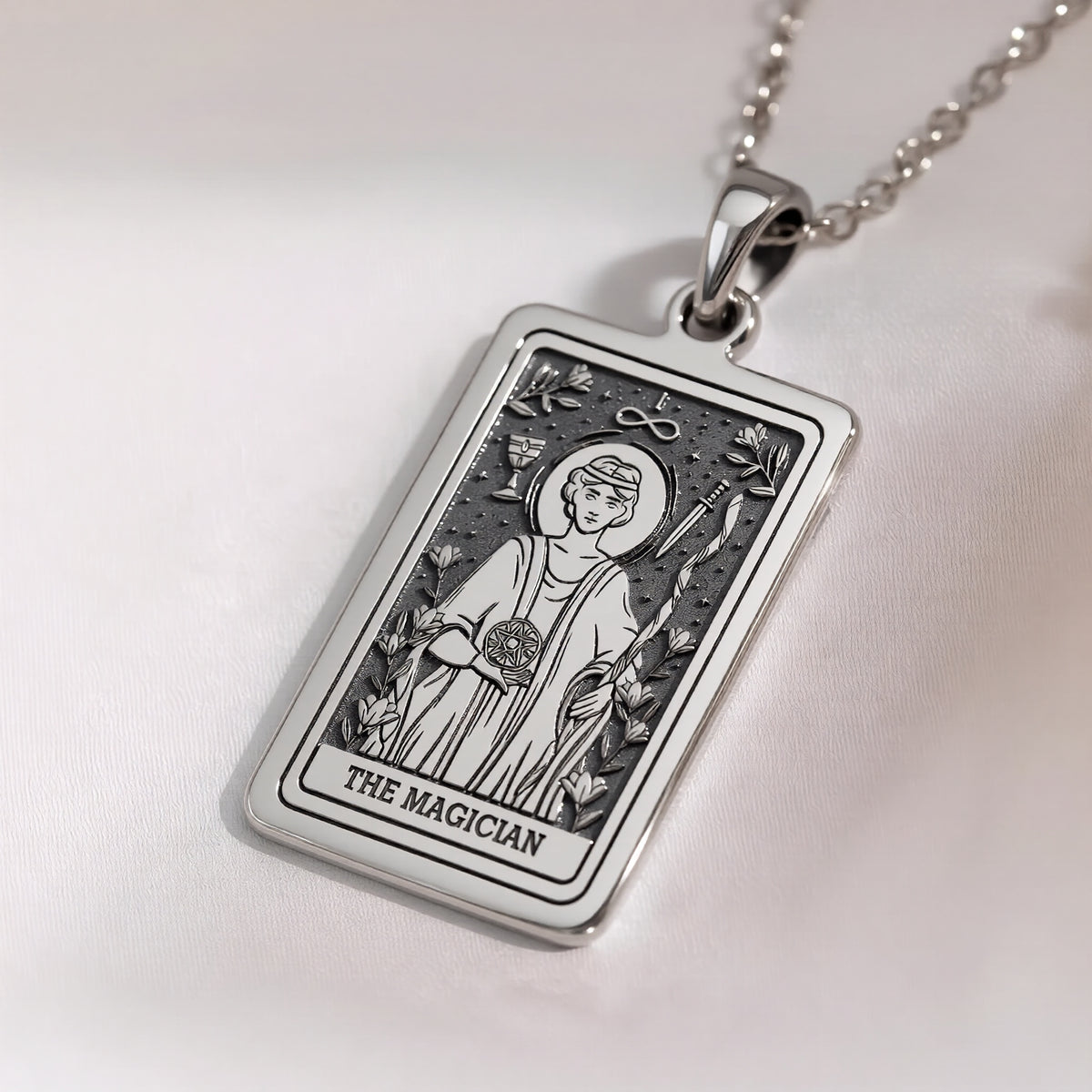 Magician Tarot Rider Waite Necklace | Silver & Plated Options - Occult Arcana Talisman