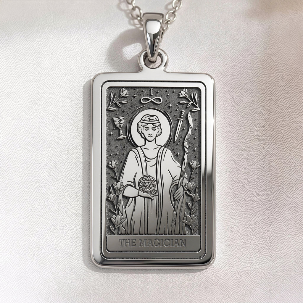 Magician Tarot Rider Waite Necklace | Silver & Plated Options - Occult Arcana Talisman