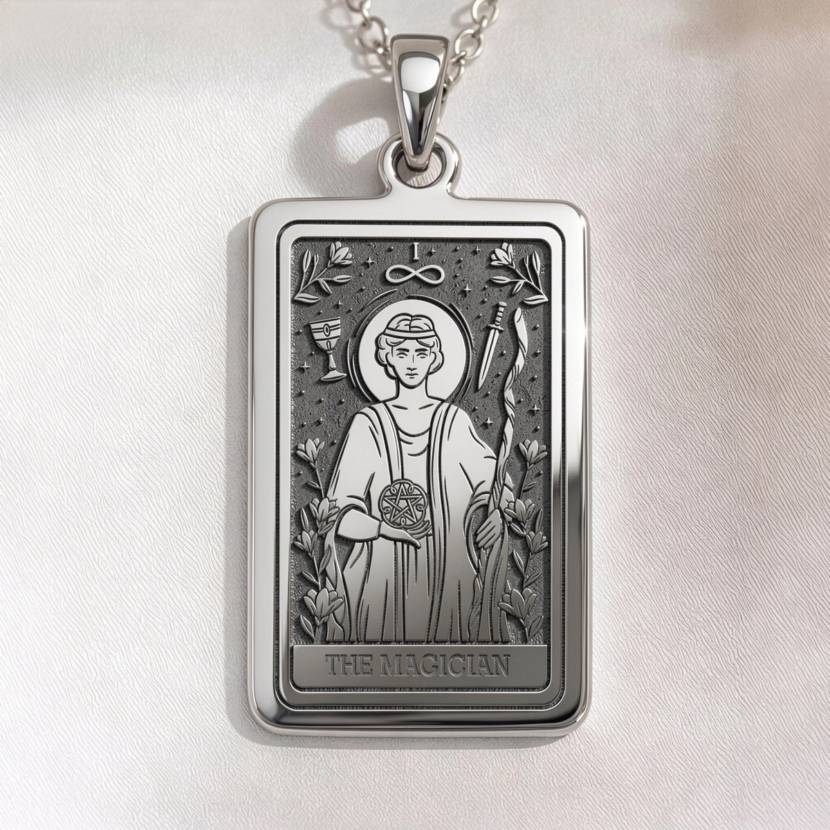 Magician Tarot Rider Waite Necklace | Silver & Plated Options - Occult Arcana Talisman