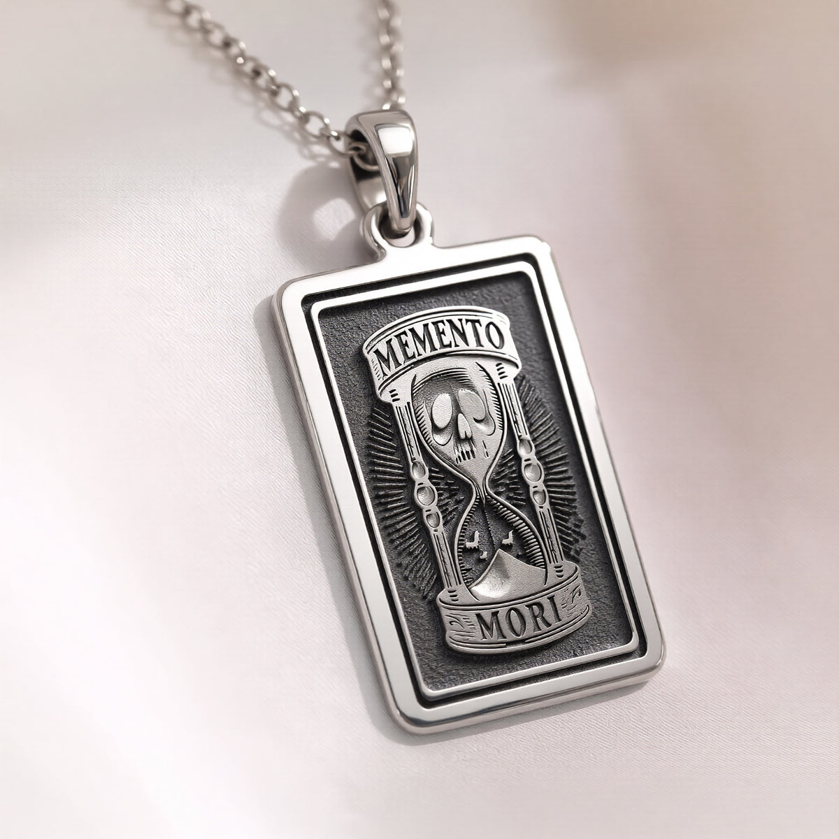Memento Mori Skull Necklace | Silver & Plated Options - Gothic Style Death Awareness Jewelry
