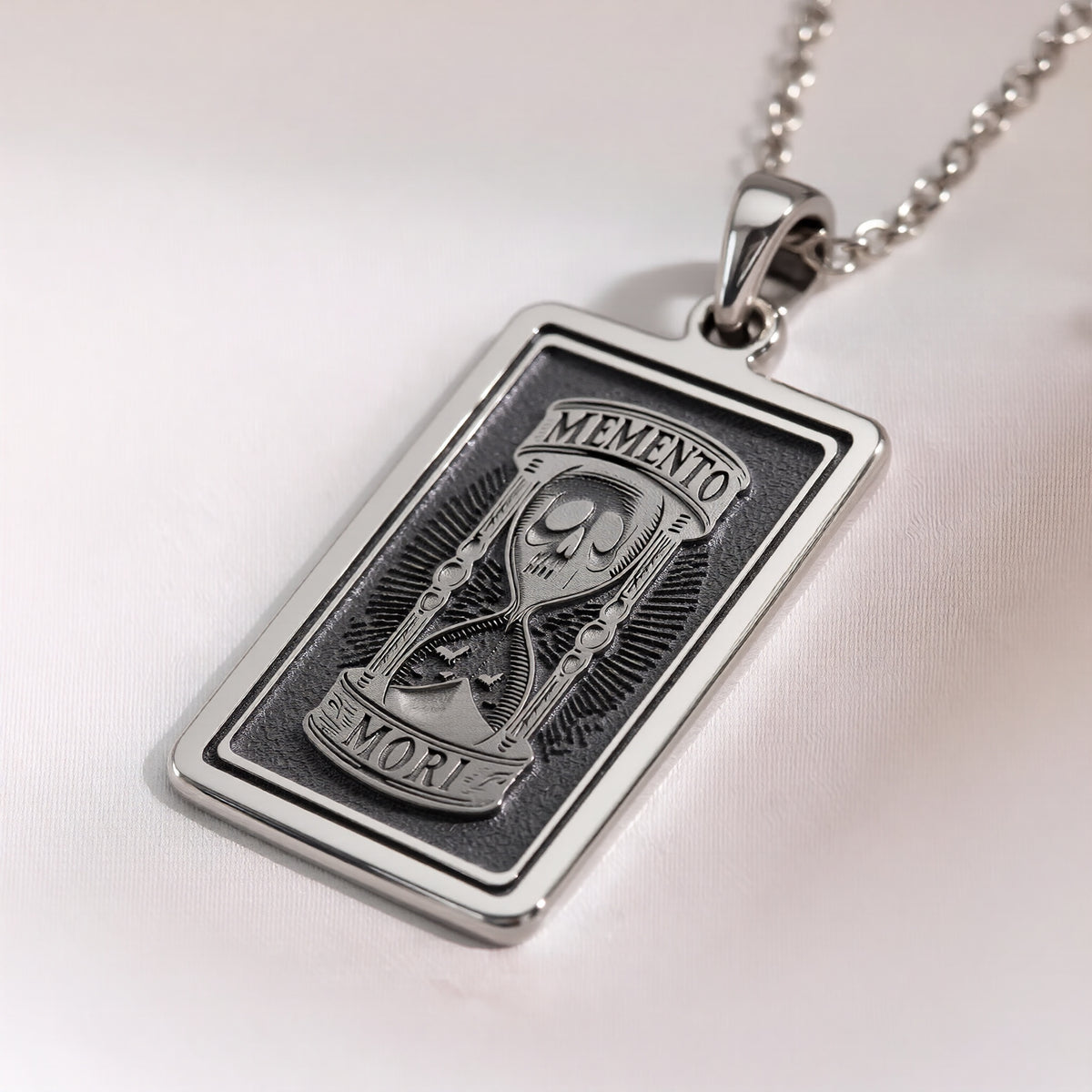 Memento Mori Skull Necklace | Silver & Plated Options - Gothic Style Death Awareness Jewelry