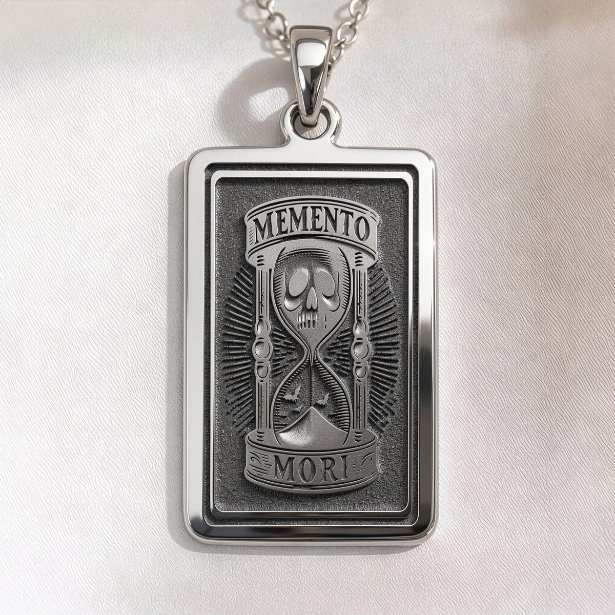Memento Mori Skull Necklace | Silver & Plated Options - Gothic Style Death Awareness Jewelry