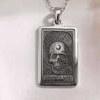Memento Mori Skull Necklace | Silver & Plated Options - Gothic Style Memento Mori Amulet
