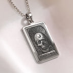 Memento Mori Skull Necklace | Silver & Plated Options - Gothic Style Memento Mori Amulet