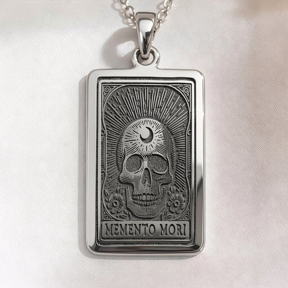 Memento Mori Skull Necklace | Silver & Plated Options - Gothic Style Memento Mori Amulet