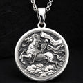 sterling silver necklace Memento Mori Coin | & Options - Gothic Style Memento Mori memento mori