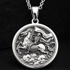 sterling silver necklace Memento Mori Coin | & Options - Gothic Style Memento Mori memento mori