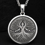 Sterling silver Tree of Life Roots & Branches Pendant: round  the Hindu deity Shiva as ...