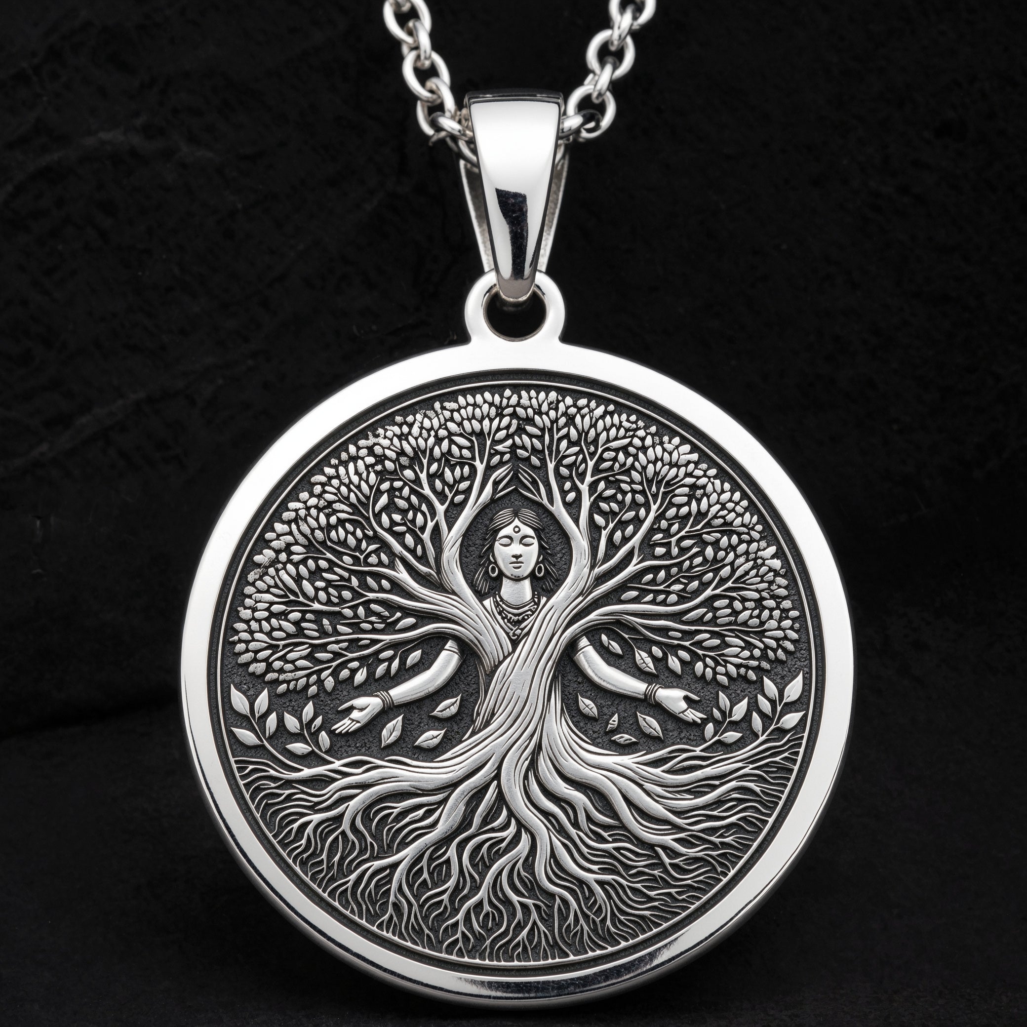 Tree of Life Roots & Branches Pendant | Silver & Plated Options - Ancient Mythology Protection Talisman