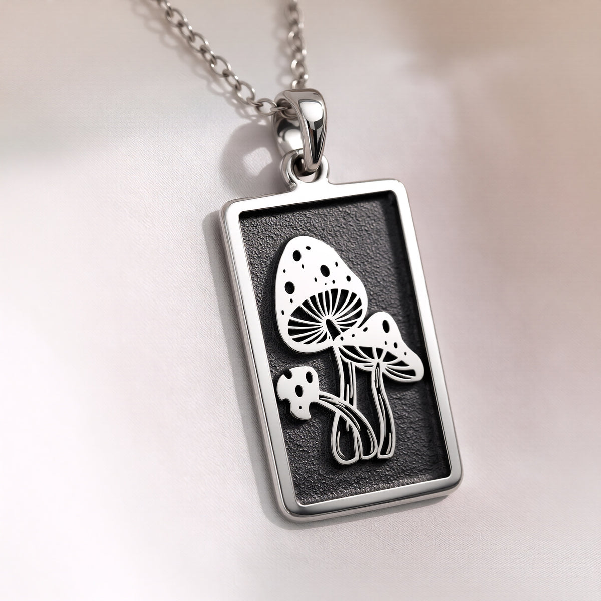 Psychedelic Mushroom Amulet Necklace | Silver & Plated Options - Spiritual Journey Gift