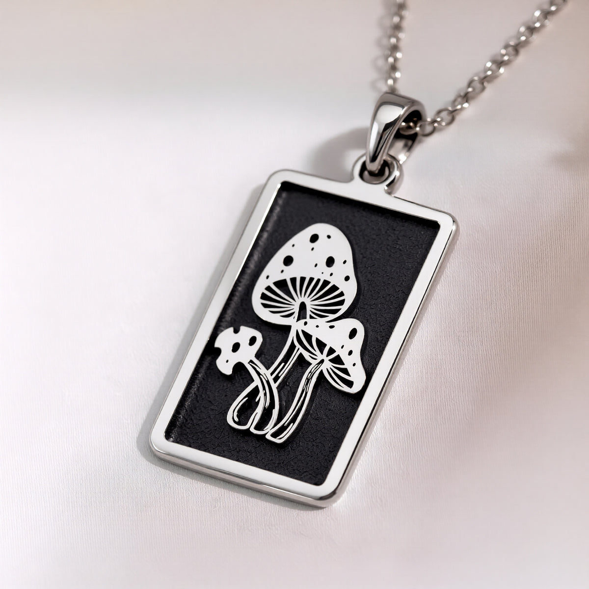 Psychedelic Mushroom Amulet Necklace | Silver & Plated Options - Spiritual Journey Gift