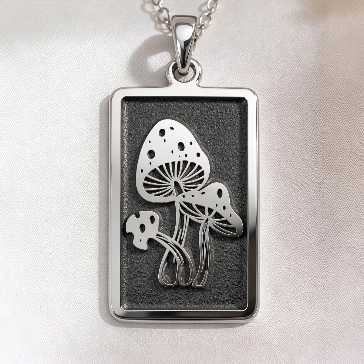 Psychedelic Mushroom Amulet Necklace | Silver & Plated Options - Spiritual Journey Gift