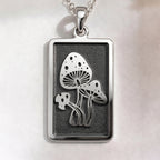 Psychedelic Mushroom Amulet Necklace | Silver & Plated Options - Spiritual Journey Gift