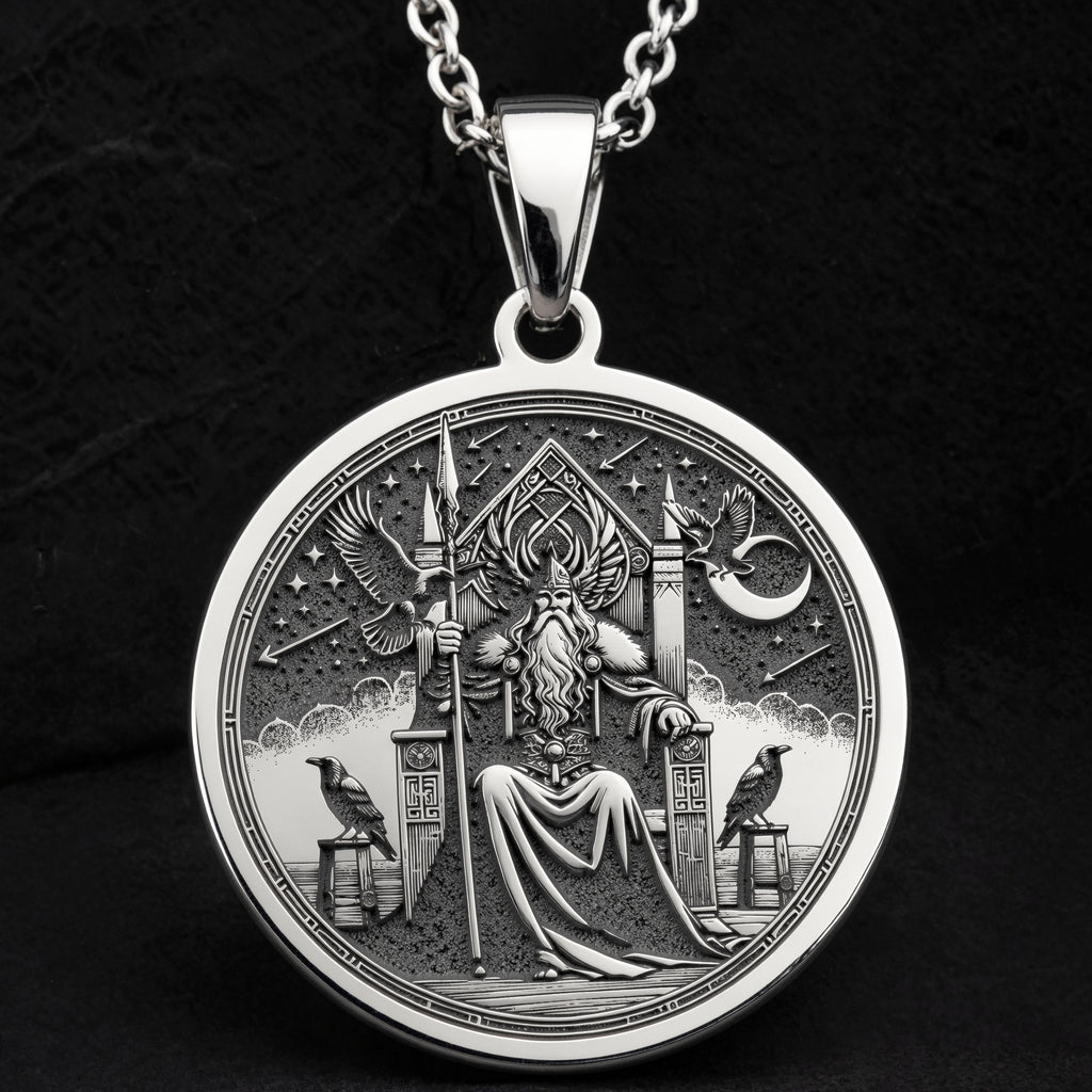 handcrafted necklace Valknut Triangle Odin Norse | & Options - Ancient Mythology Protection Talisman mythology