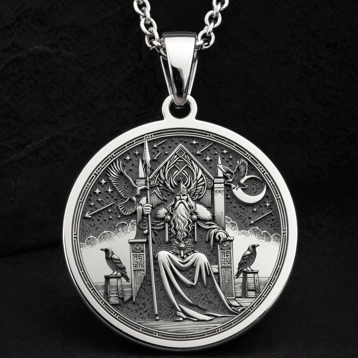 handcrafted necklace Valknut Triangle Odin Norse | & Options - Ancient Mythology Protection Talisman mythology