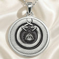 Ouroboros Evil Eye Protection Necklace - 925 Sterling Silver
