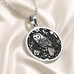 14K solid gold necklace Owl Wisdom Symbol | & Options - Spiritual Protection Animal Lover owl - view 6