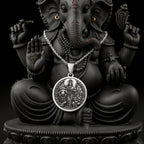 Parvati Ganesha Divine Couple Pendant | Silver & Plated Options - Spiritual Protection Talisman