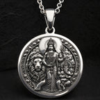 Parvati Ganesha Divine Couple Pendant | Silver & Plated Options - Spiritual Protection Talisman