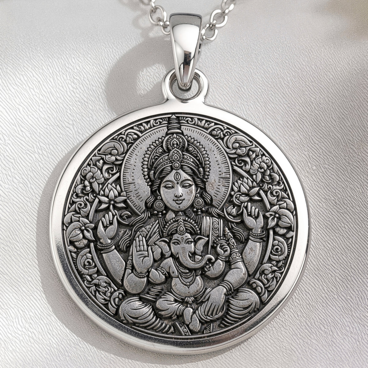 sterling silver necklace Parvati Goddess Devotion | & Options - Ancient Mythology Hindu Heirloom mythology