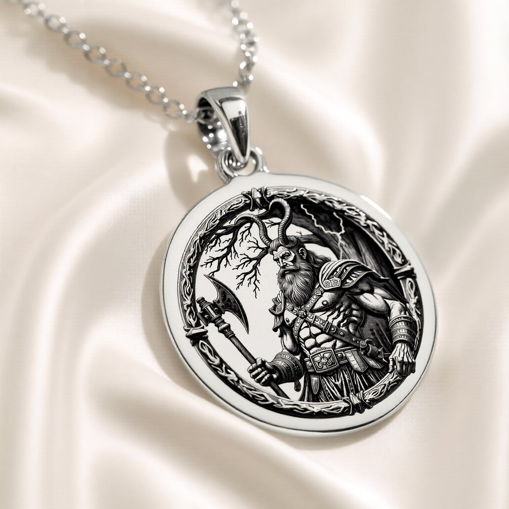 sterling silver necklace Perun Thunder God | & Options - Slavic Mythology Protection Talisman mythology - view 6