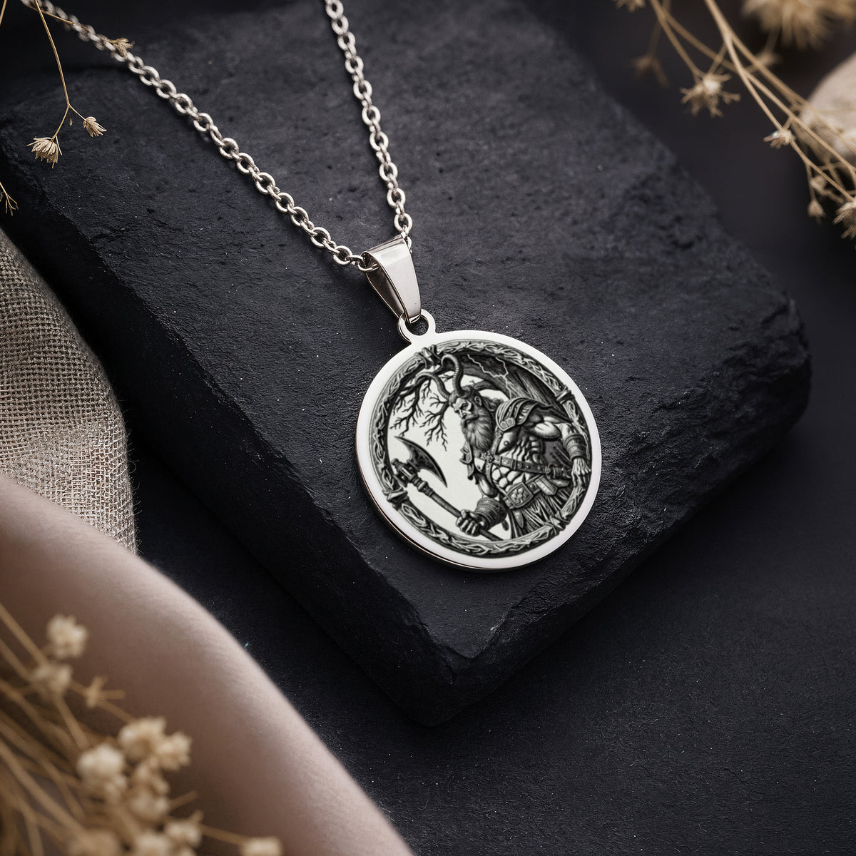sterling silver necklace Perun Thunder God | & Options - Slavic Mythology Protection Talisman mythology - view 2