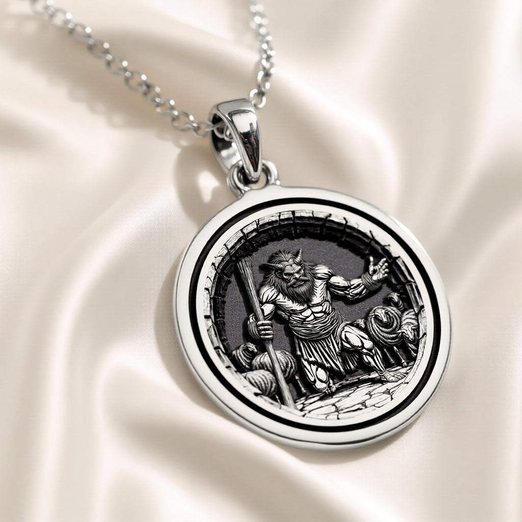 Polyphemus Cyclops Monster Pendant | Silver & Plated Options - Ancient Mythology Protection Talisman