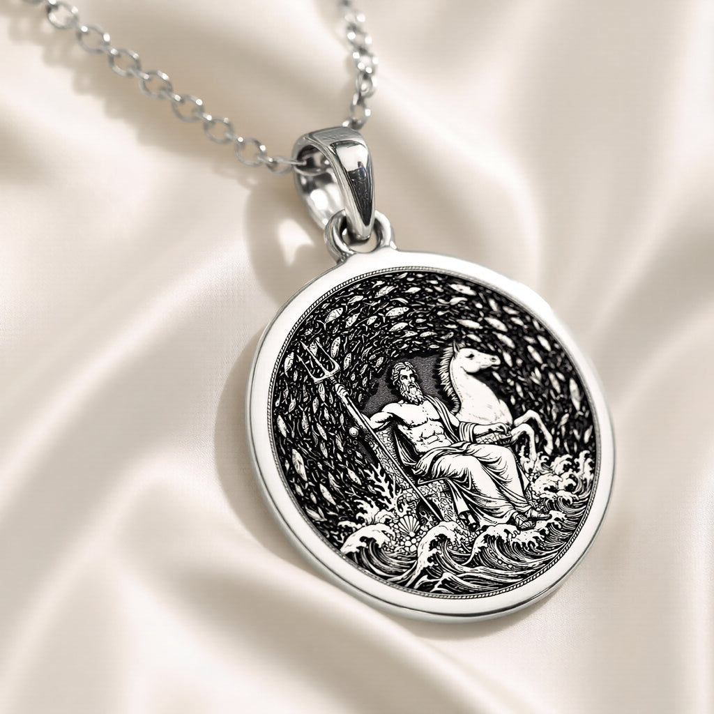 handcrafted necklace Poseidon God of the Sea | & Options - Nautical Maritime Protection Talisman - view 6