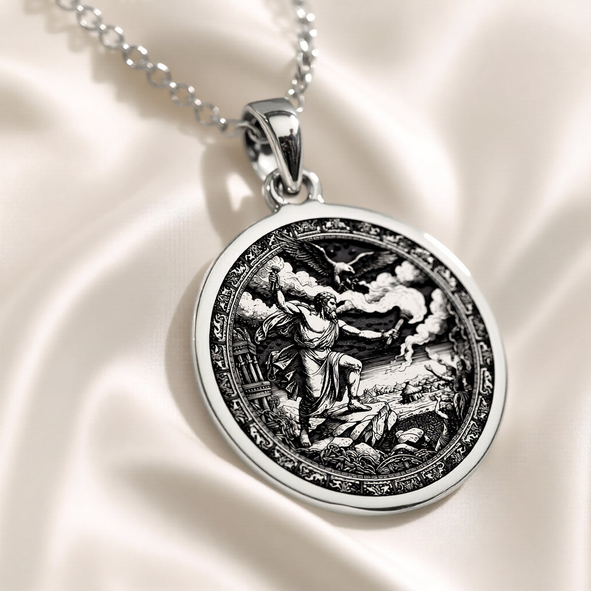 handcrafted necklace Prometheus Titan of Fire | & Options - Ancient Mythology Stoic Intellect mythology - view 6