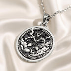 Raijin Thunder God Pendant | Silver & Plated Options - Ancient Mythology Protection Talisman