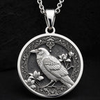 Raven Gothic Bird Pendant Necklace | Silver & Plated Options - Memento Mori Dark Academia