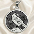 sterling silver necklace Raven Spirit Animal | & Options - Gothic Style Memento Mori memento mori