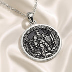 Rook Chess Coin Necklace | Silver & Plated Options - Ancient Mythology Protection Talisman