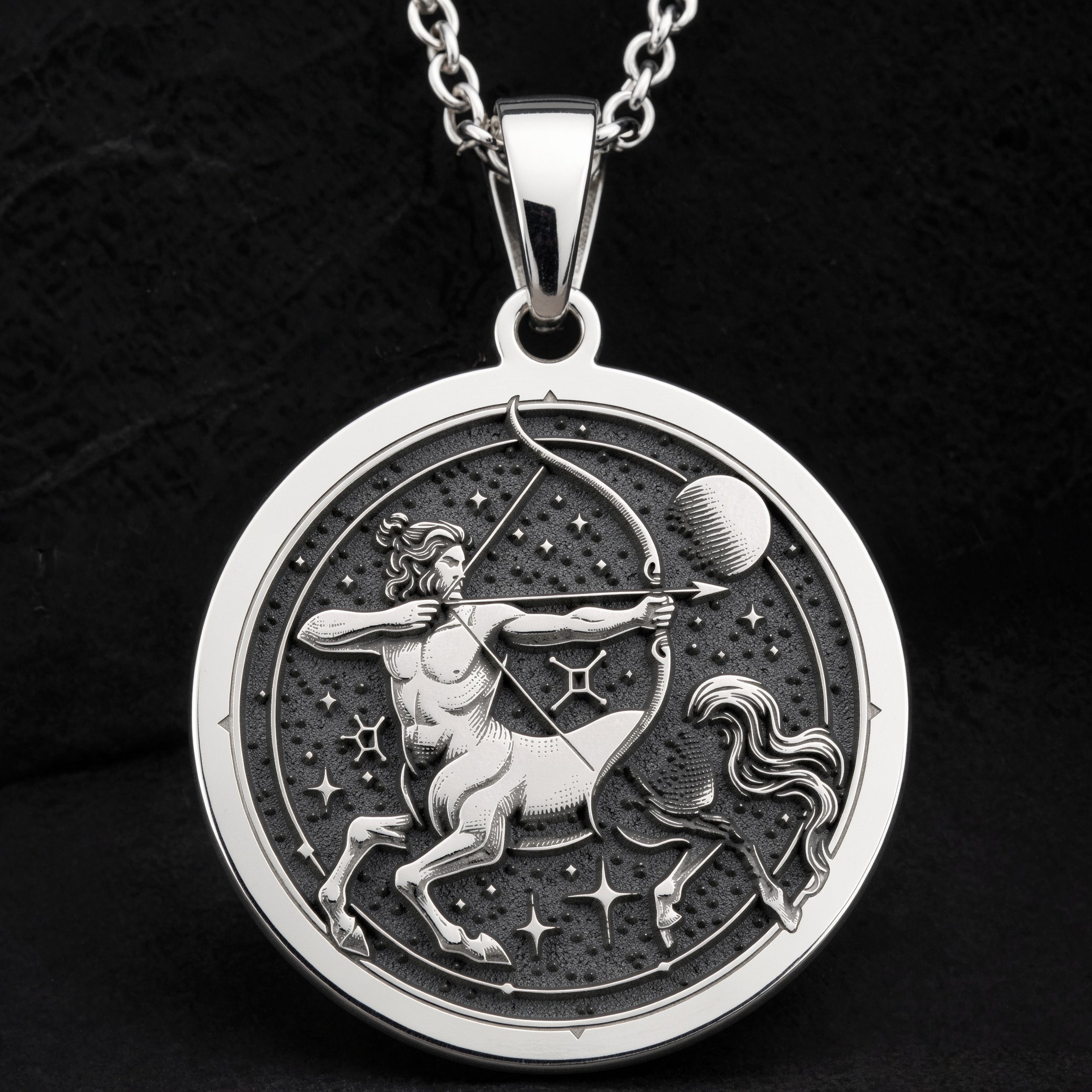 Sagittarius Centaur Zodiac Necklace | Silver & Plated Options - Astrological Sign Birthdate Jewelry
