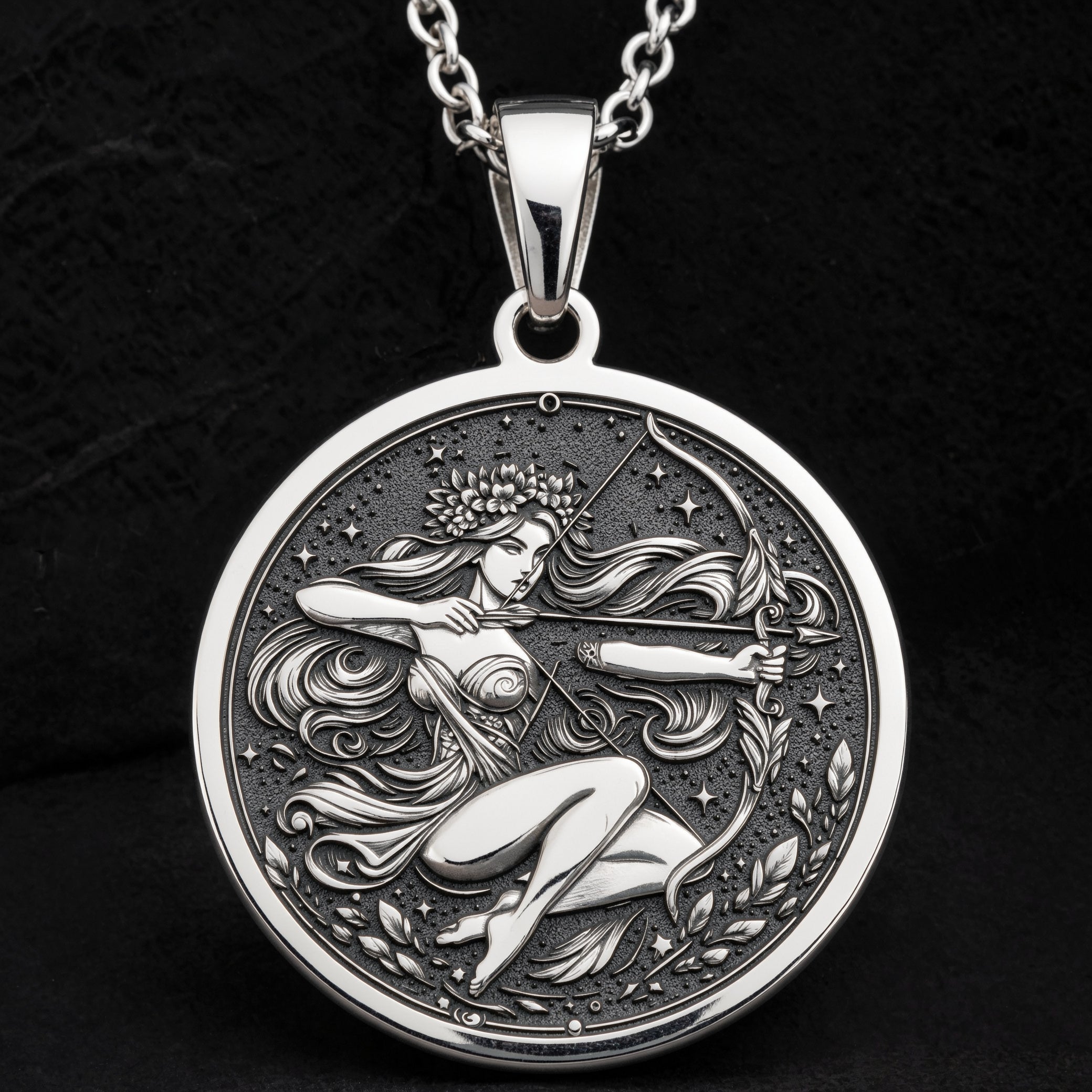 Sagittarius Archer Centaur Necklace | Silver & Plated Options - Astrological Sign Birthdate Jewelry