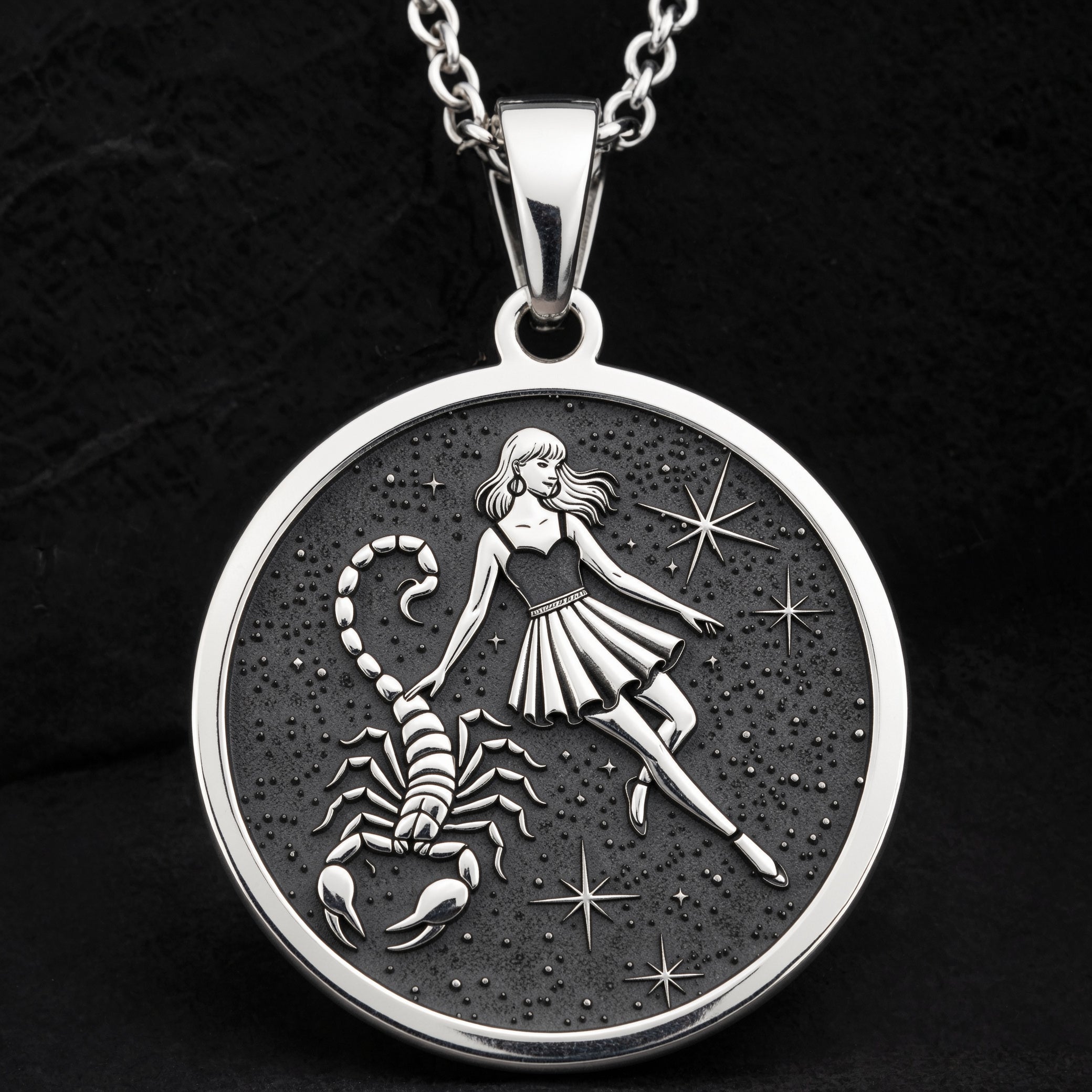 Scorpio Zodiac Necklace | Silver & Plated Options - Astrological Sign Birthdate Jewelry
