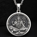 sterling silver necklace Shiva Trishul God | & Options - Spiritual Protection Talisman