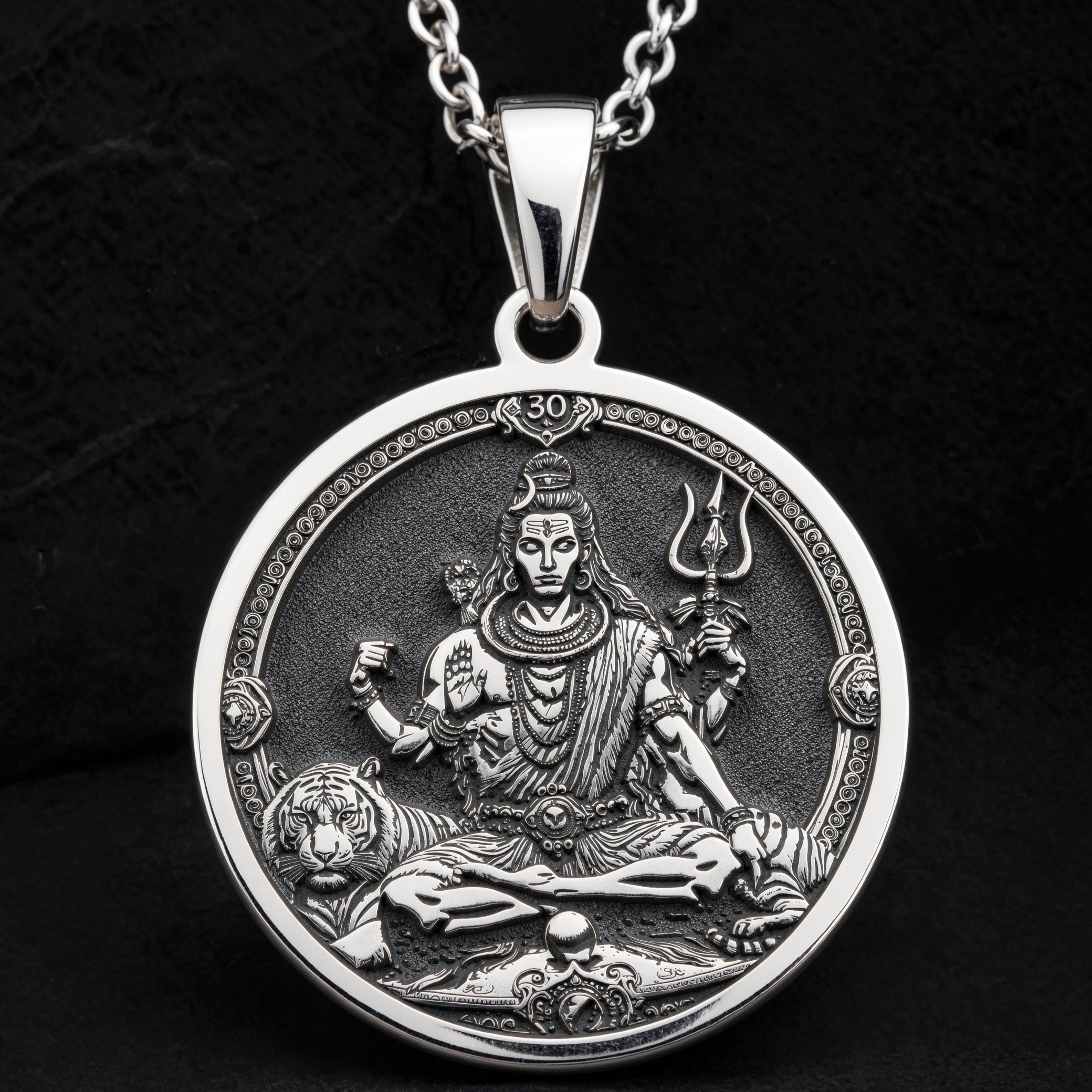 Shiva Trishul God Pendant | Silver & Plated Options - Spiritual Protection Talisman