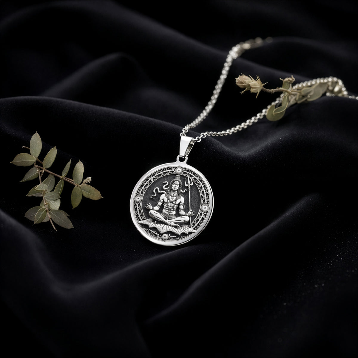 sterling silver necklace Shiva Lord Hindu God | & Options - Spiritual Protection Sacred Symbol hindu - view 5
