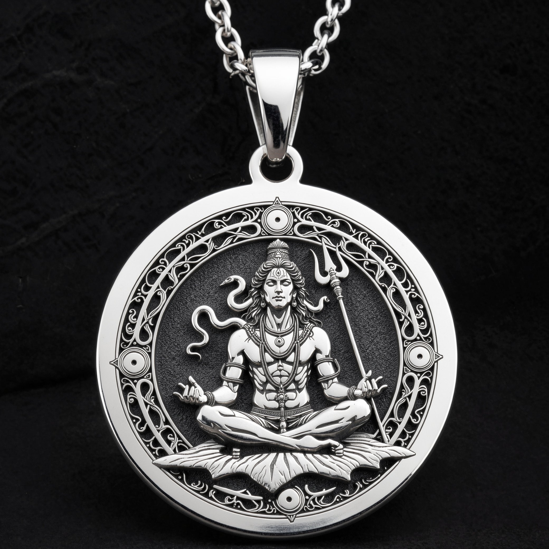 Shiva Lord Hindu God Pendant | Silver & Plated Options - Spiritual Protection Sacred Symbol