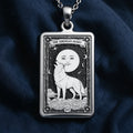 Siberian Husky Pendant Necklace - Tarot Spirit Animal - 925 Sterling Silver