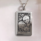 Skull Lovers Tarot Necklace | Silver, Gold Plated & Rose Plated Options - Gothic Romance Jewelry