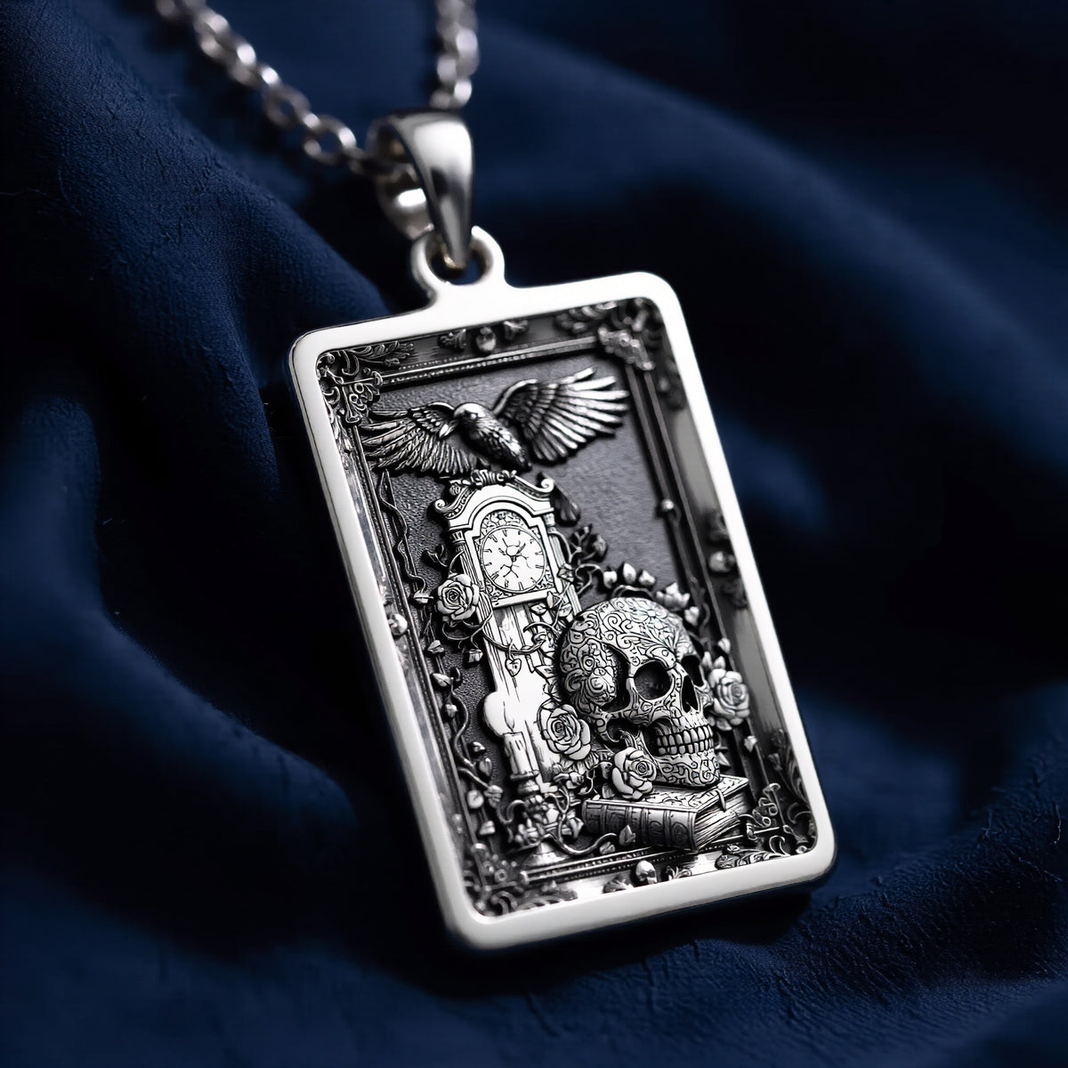 Skull Tarot Pendant - 925 Sterling Silver