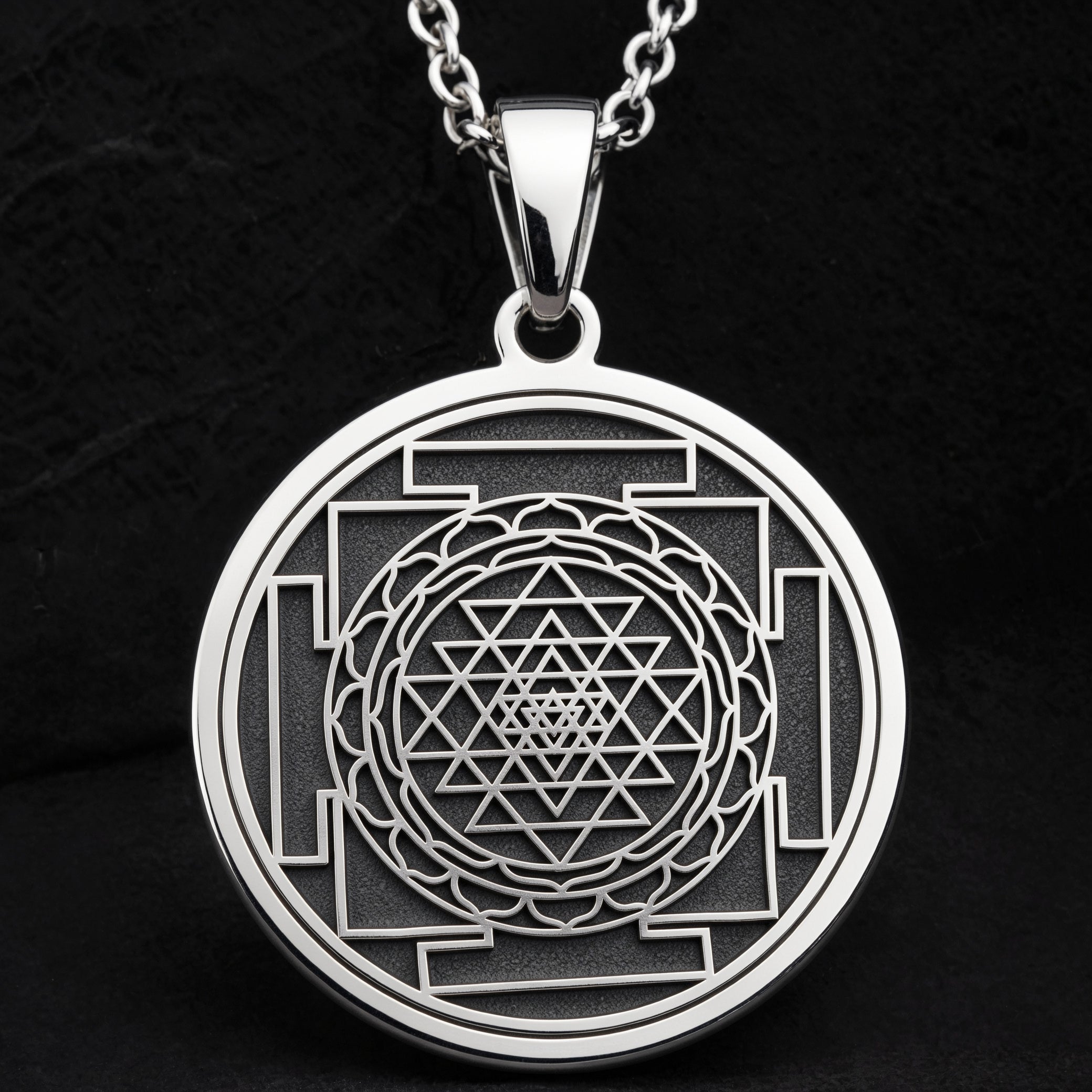 Sri Yantra Mandala Pendant | Silver & Plated Options - Spiritual Protection Cosmic Energy