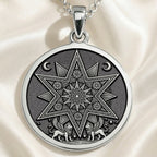 14K solid gold necklace Star of Ishtar Goddess | & Options - Ancient Mythology Celestial Protection mythology