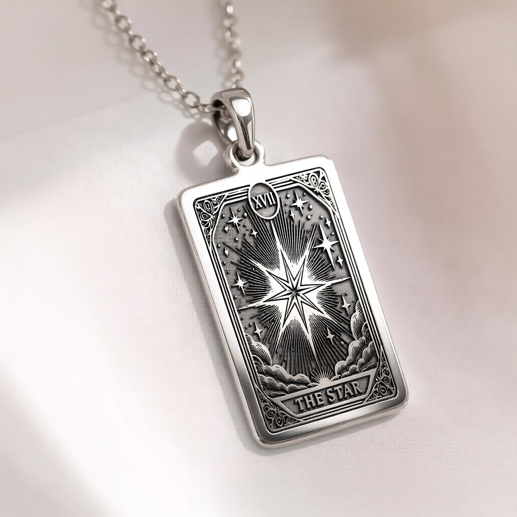 Star Tarot Major Arcana Pendant | Silver & Plated Options - Cosmic Energy Occult Symbol