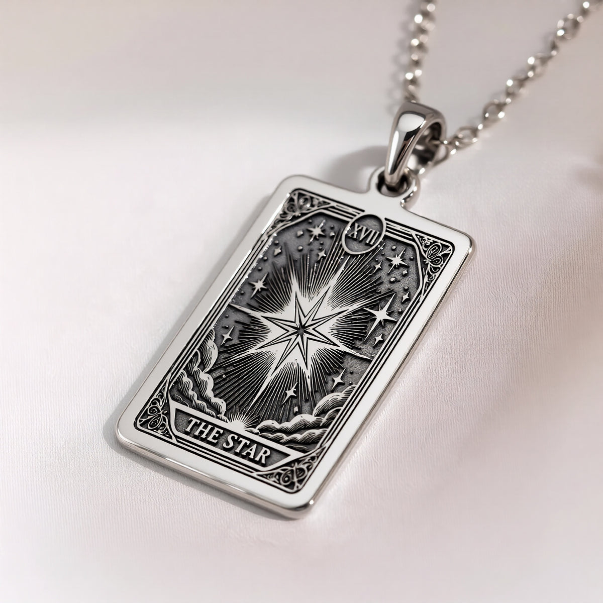 Star Tarot Major Arcana Pendant | Silver & Plated Options - Cosmic Energy Occult Symbol