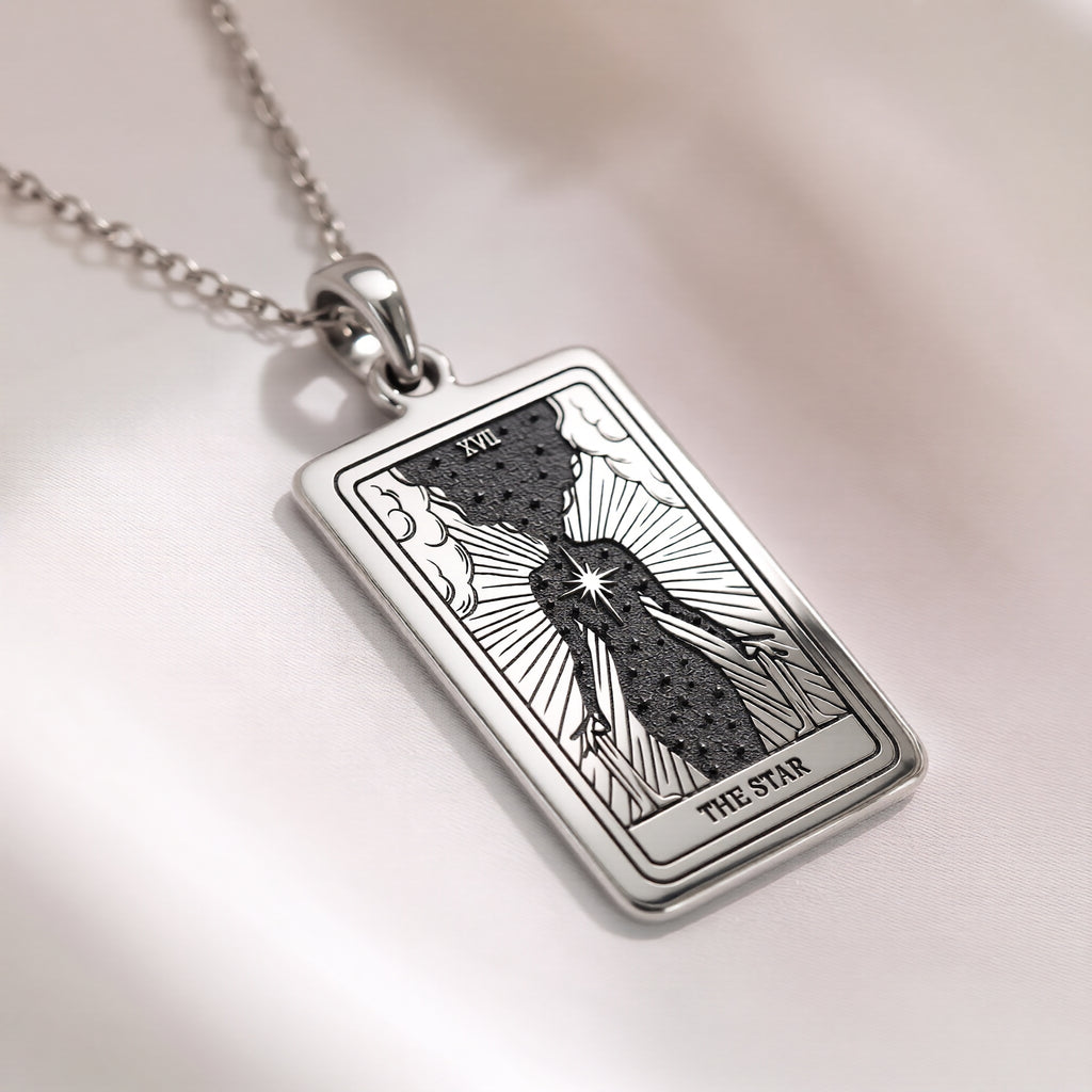 Star Tarot Necklace | Silver, Gold Plated & Rose Plated Options - Hope Celestial Jewelry
